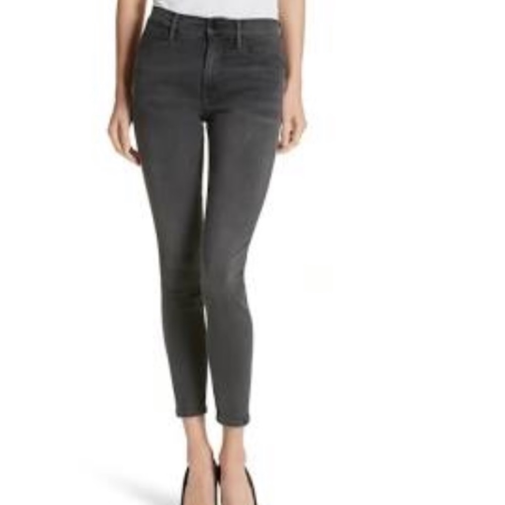 FRAME Le High Skinny Gray Jeans High Waisted
